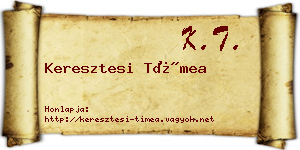 Keresztesi Tímea névjegykártya