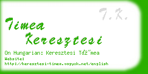 timea keresztesi business card